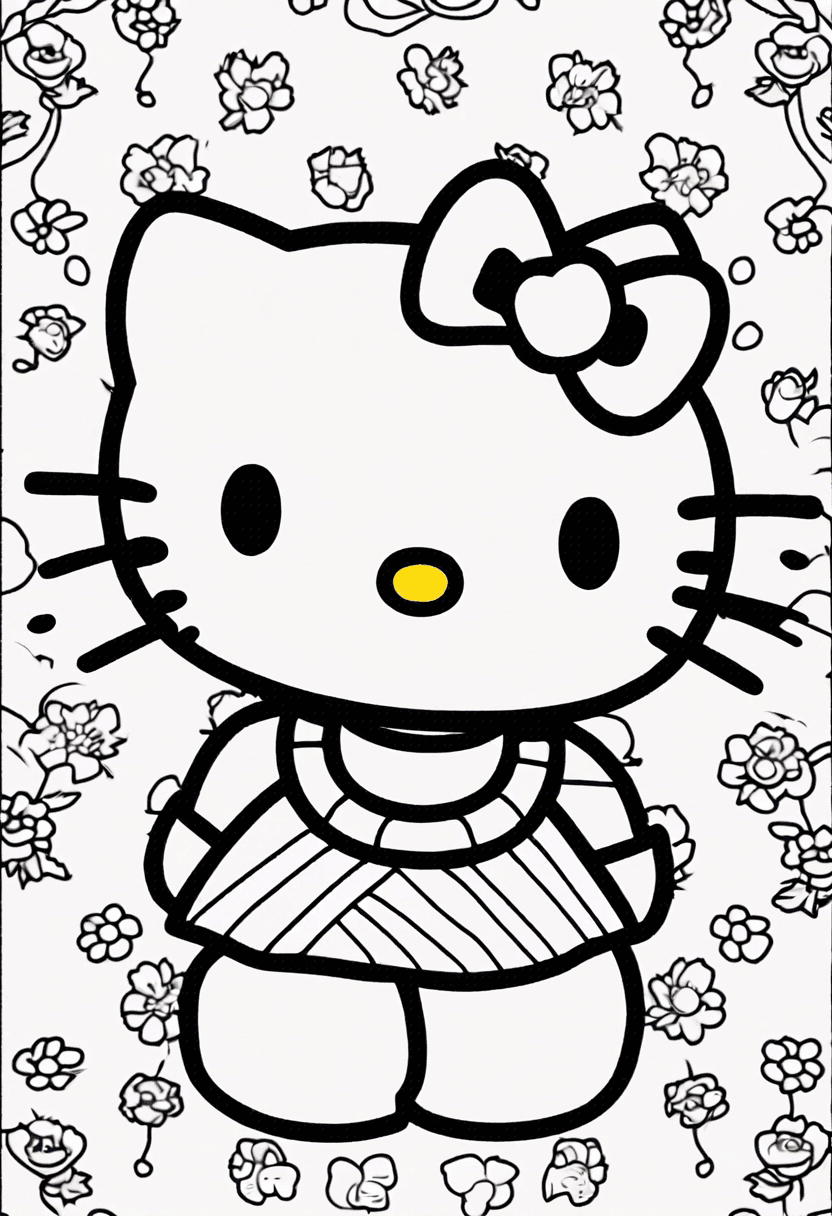 Hello kitty coloring pages