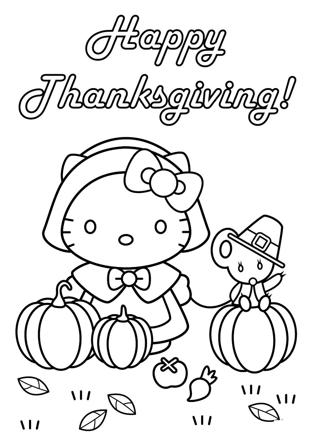 Printable thanksgiving coloring pages hello kitty hello kitty colouring pages thanksgiving coloring pages free thanksgiving coloring pages