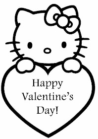 Hello kitty coloring hello kitty valentine printable cards