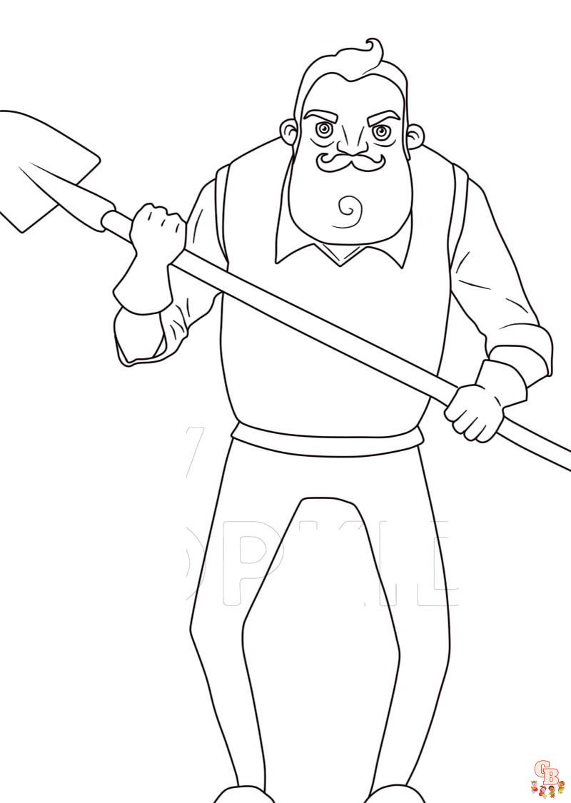 Discover the best hello neighbor coloring pages