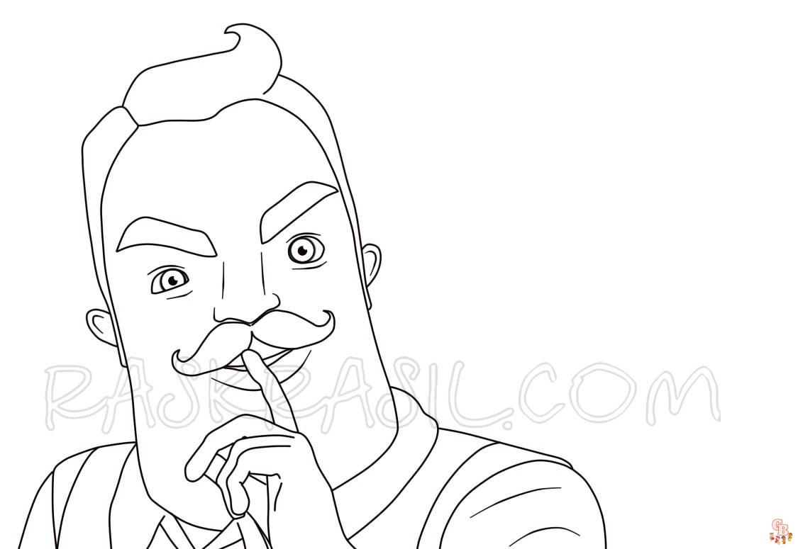Discover the best hello neighbor coloring pages