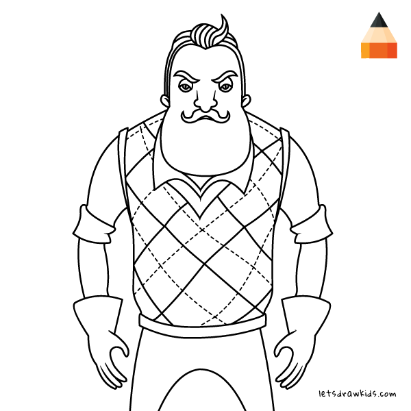How to draw hello neighbour hello neighbor coloring pages birthday coloring pages