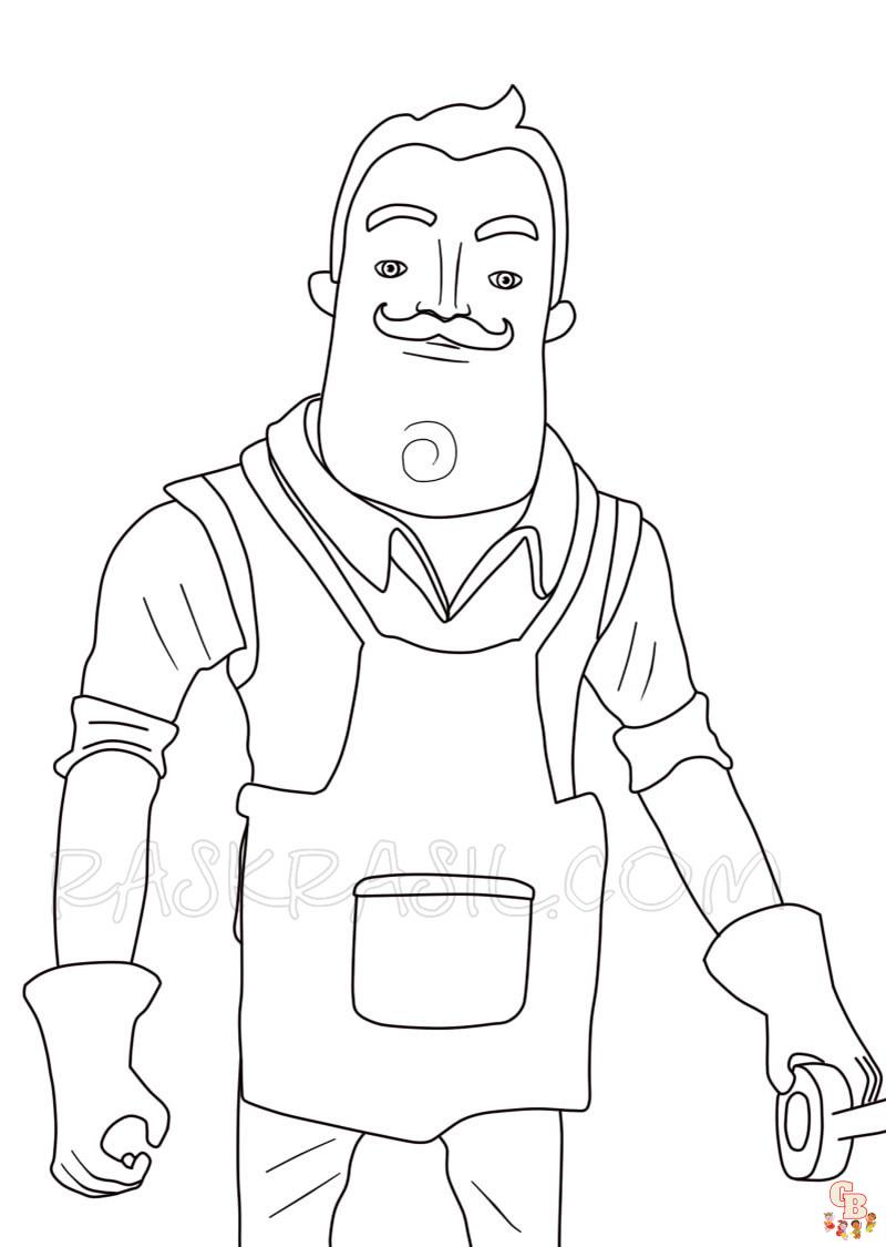 Discover the best hello neighbor coloring pages