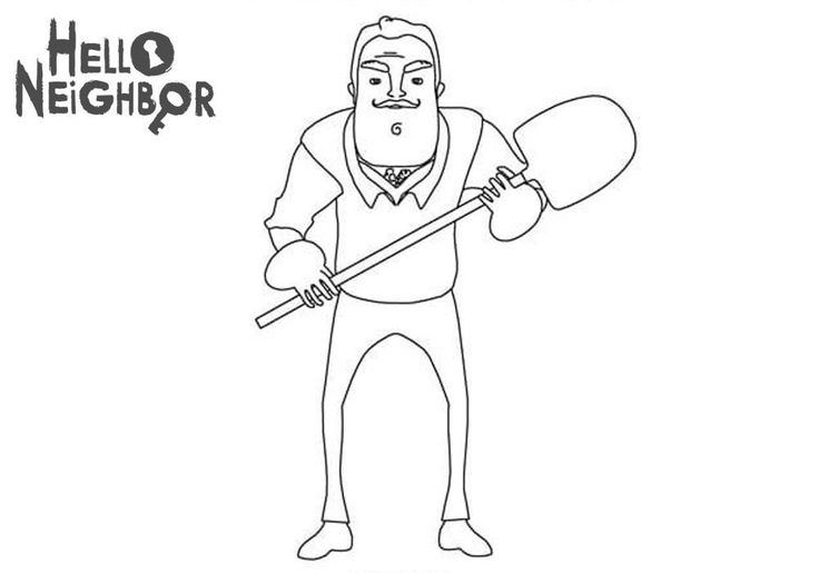 Printable hello neighbor coloring pages pdf