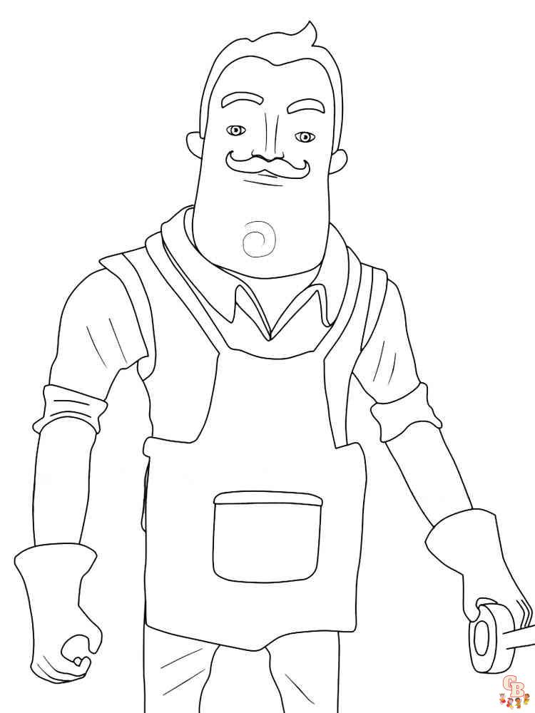Discover the best hello neighbor coloring pages