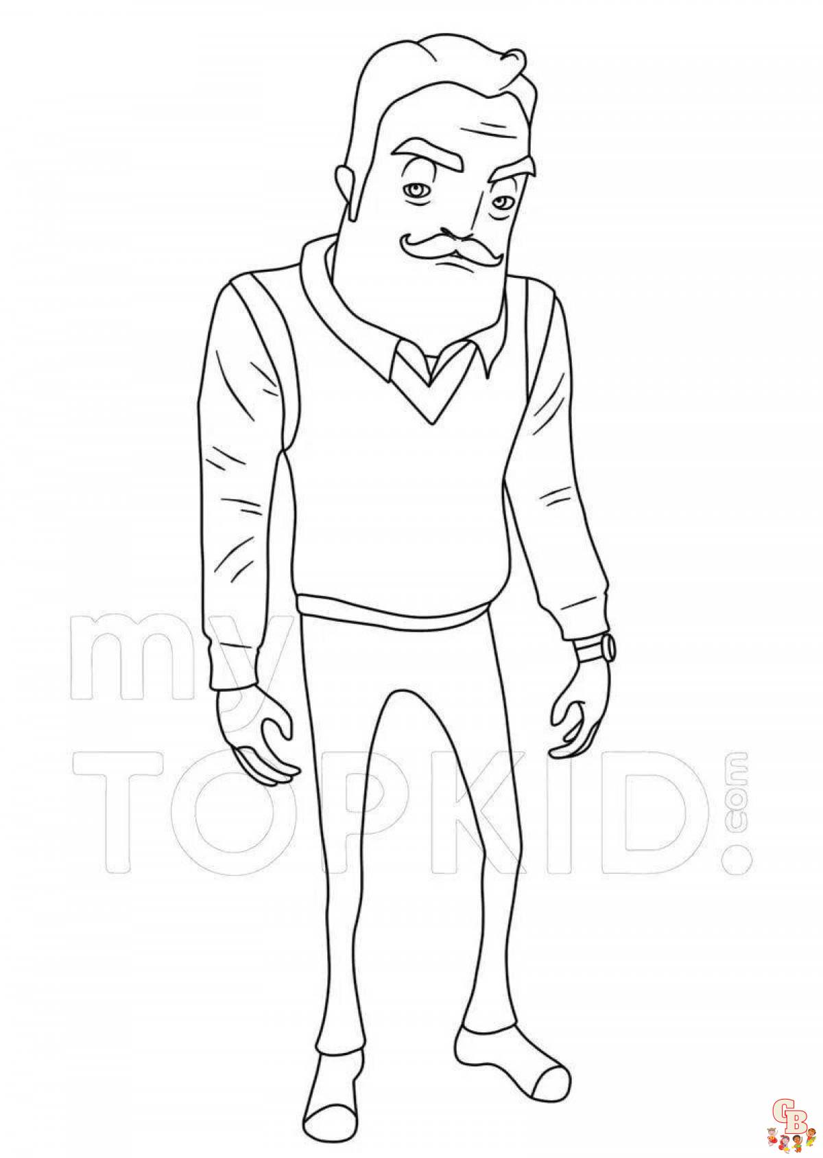 Discover the best hello neighbor coloring pages