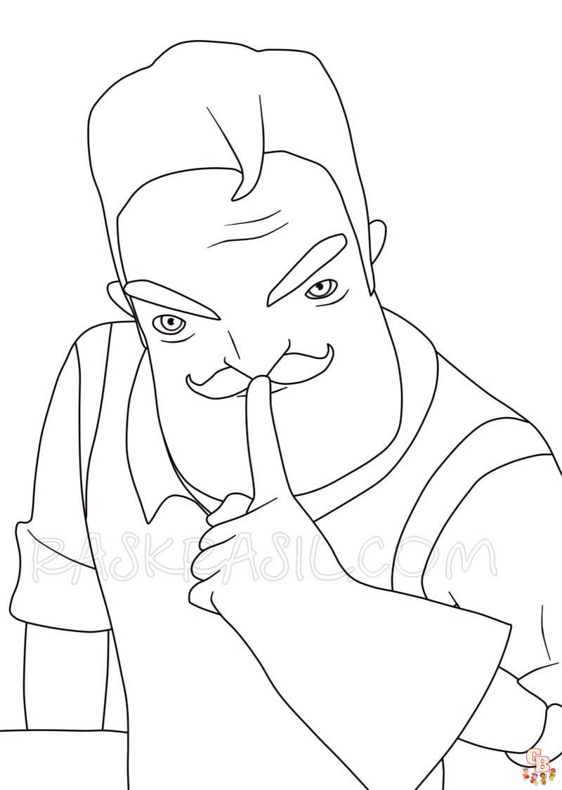 Discover the best hello neighbor coloring pages