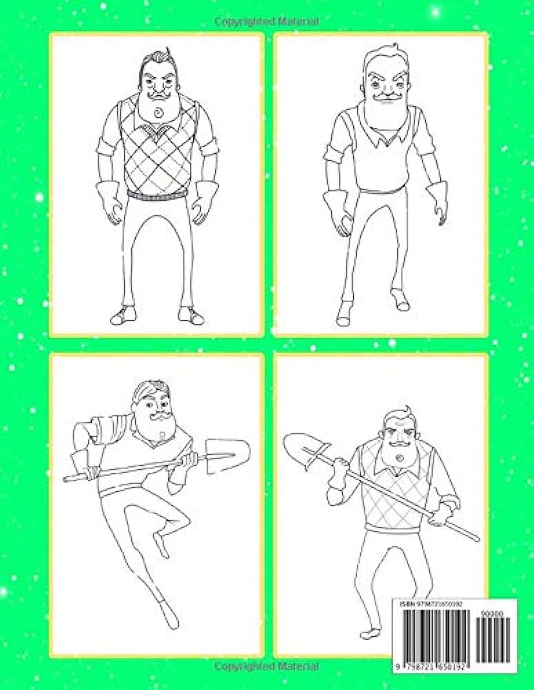 Hello neighbor coloring book coloring pages impressive hello neighbor coloring books for adults and kids george vera books