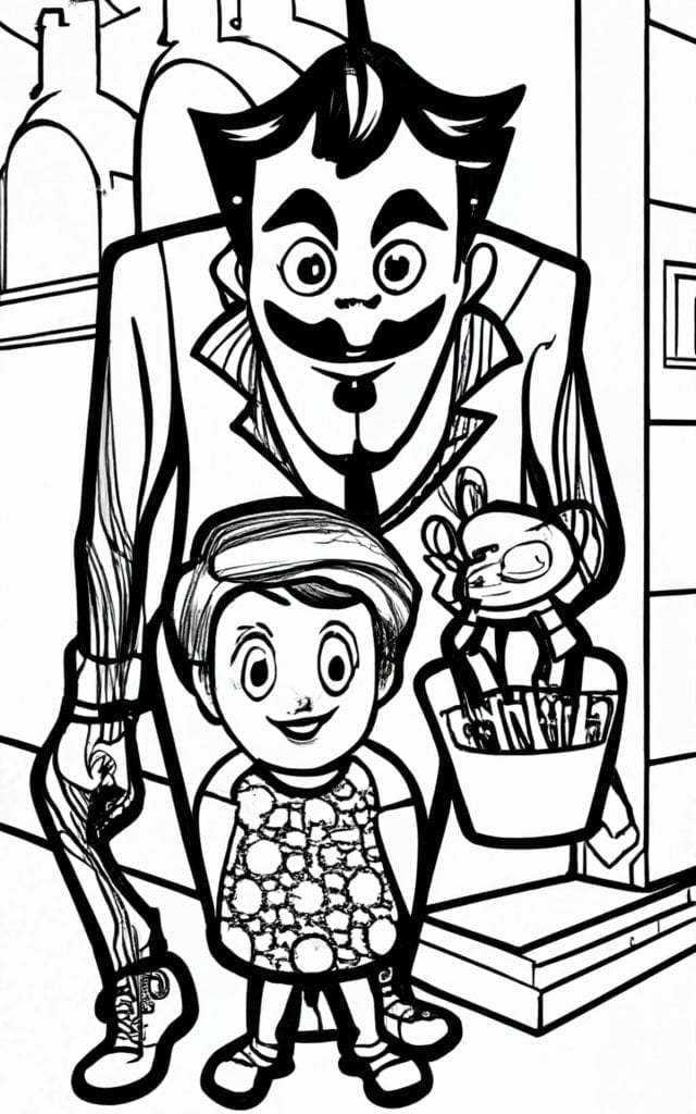 Hello neighbor coloring page