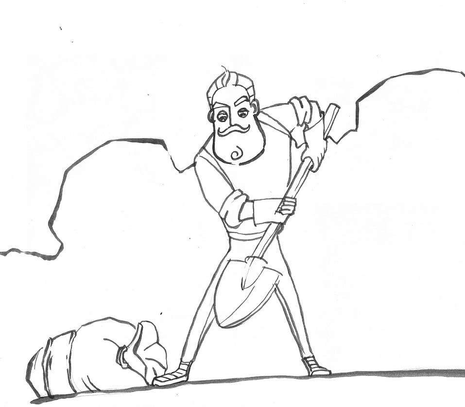 Hello neighbor image coloring page