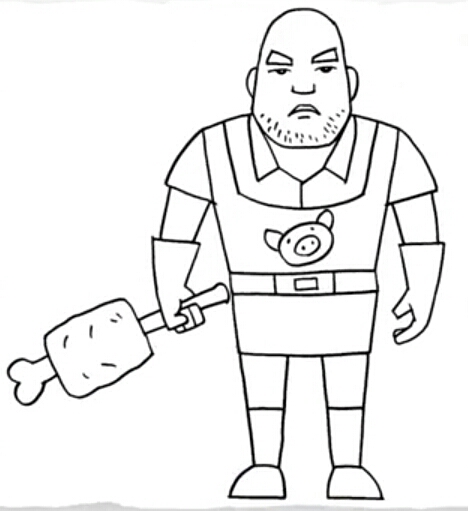 Mr meat coloring pages