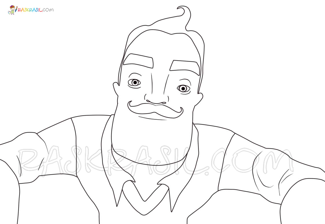 Hello neighbor coloring pages new images free printable