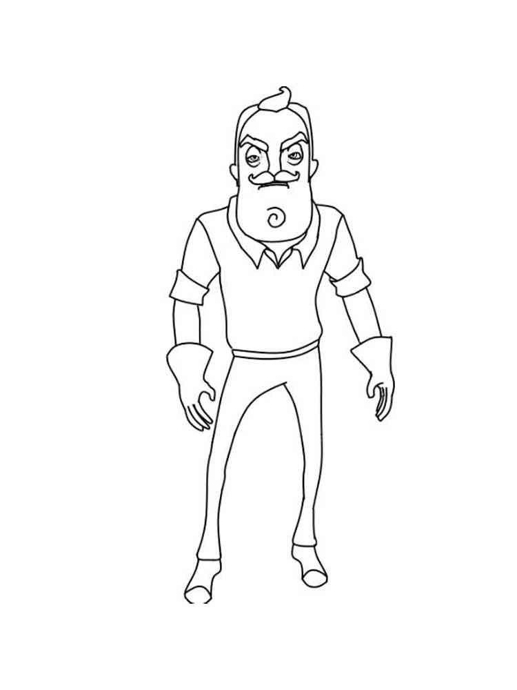 Hello neighbor coloring pages