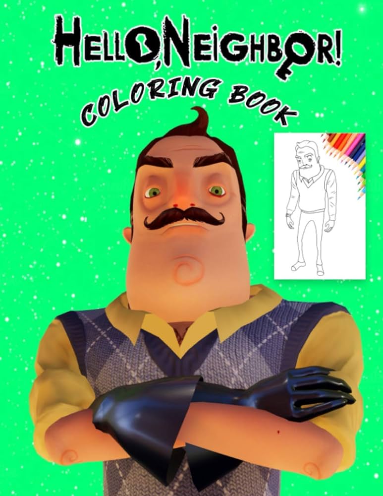 Hello neighbor coloring book coloring pages impressive hello neighbor coloring books for adults and kids george vera books