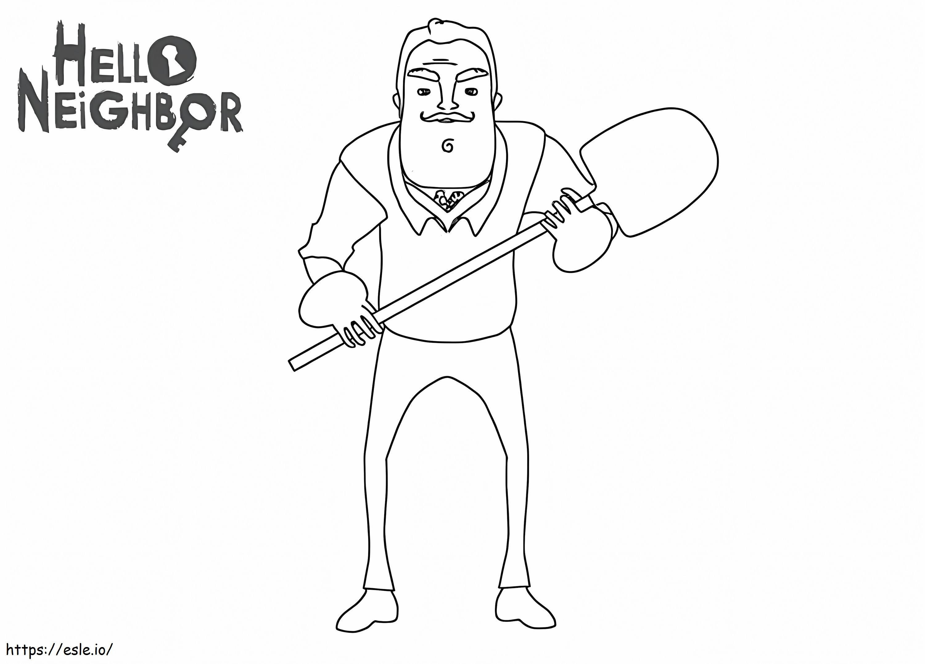 Hello neighbor coloring page