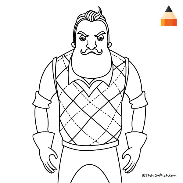 How to draw hello neighbour hello neighbor coloring pages birthday coloring pages