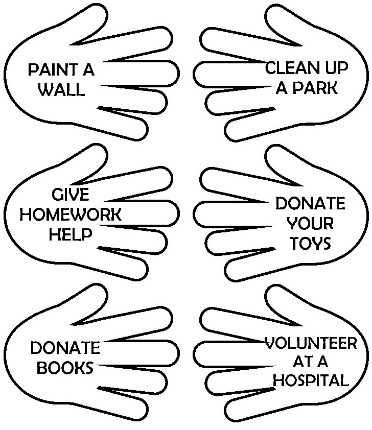 Martin luther king helping hands poster