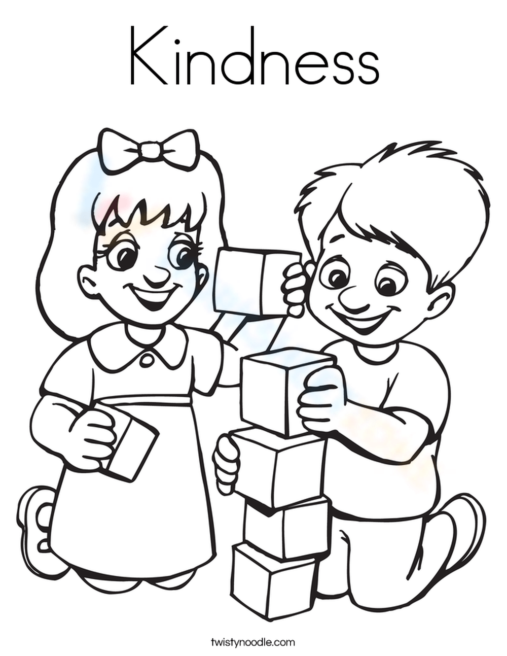 Free kindness coloring pages and printable for children