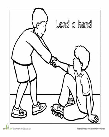 Helping others in need worksheet education social skills activities helping others classroom rules poster