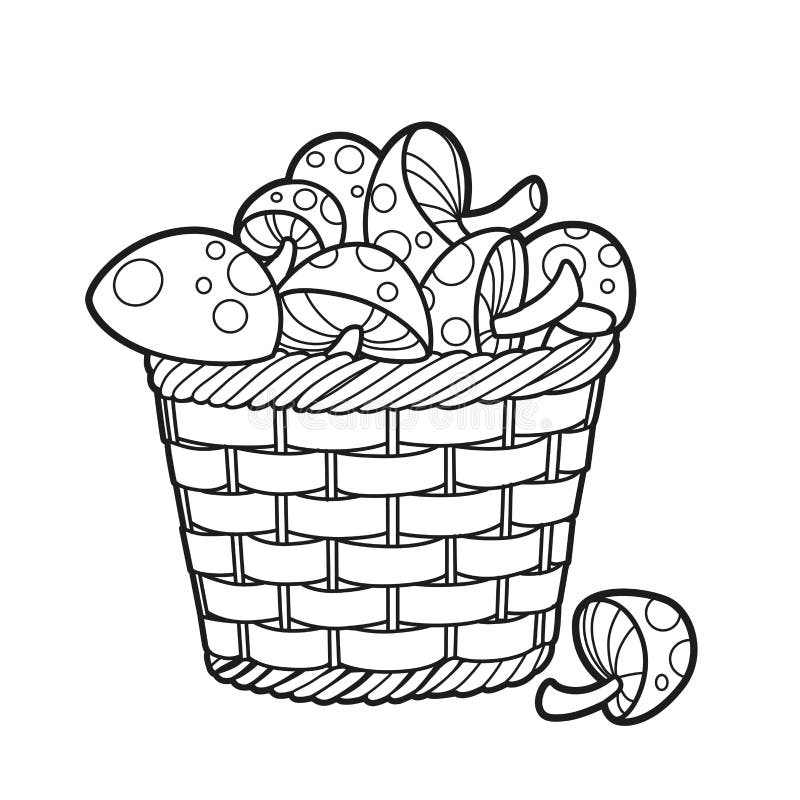 Mushrooms amanita coloring page stock illustrations â mushrooms amanita coloring page stock illustrations vectors clipart