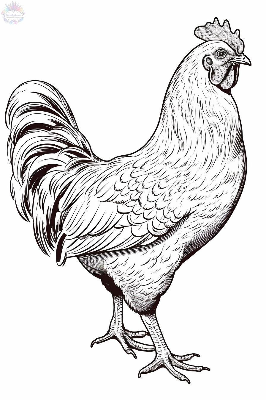 Hen coloring pages