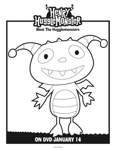 Henry hugglemonster coloring page sweepsbloggers henry hugglemonster disney coloring pages coloring pages