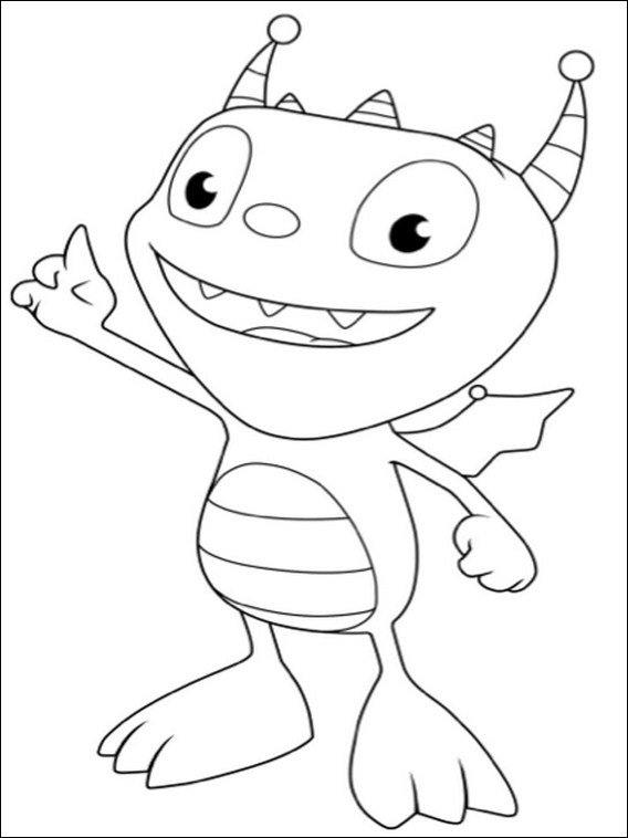 Henry hugglemonster colouring image