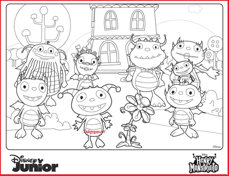 Henry monstruito disney coloring pages henry hugglemonster disney activities