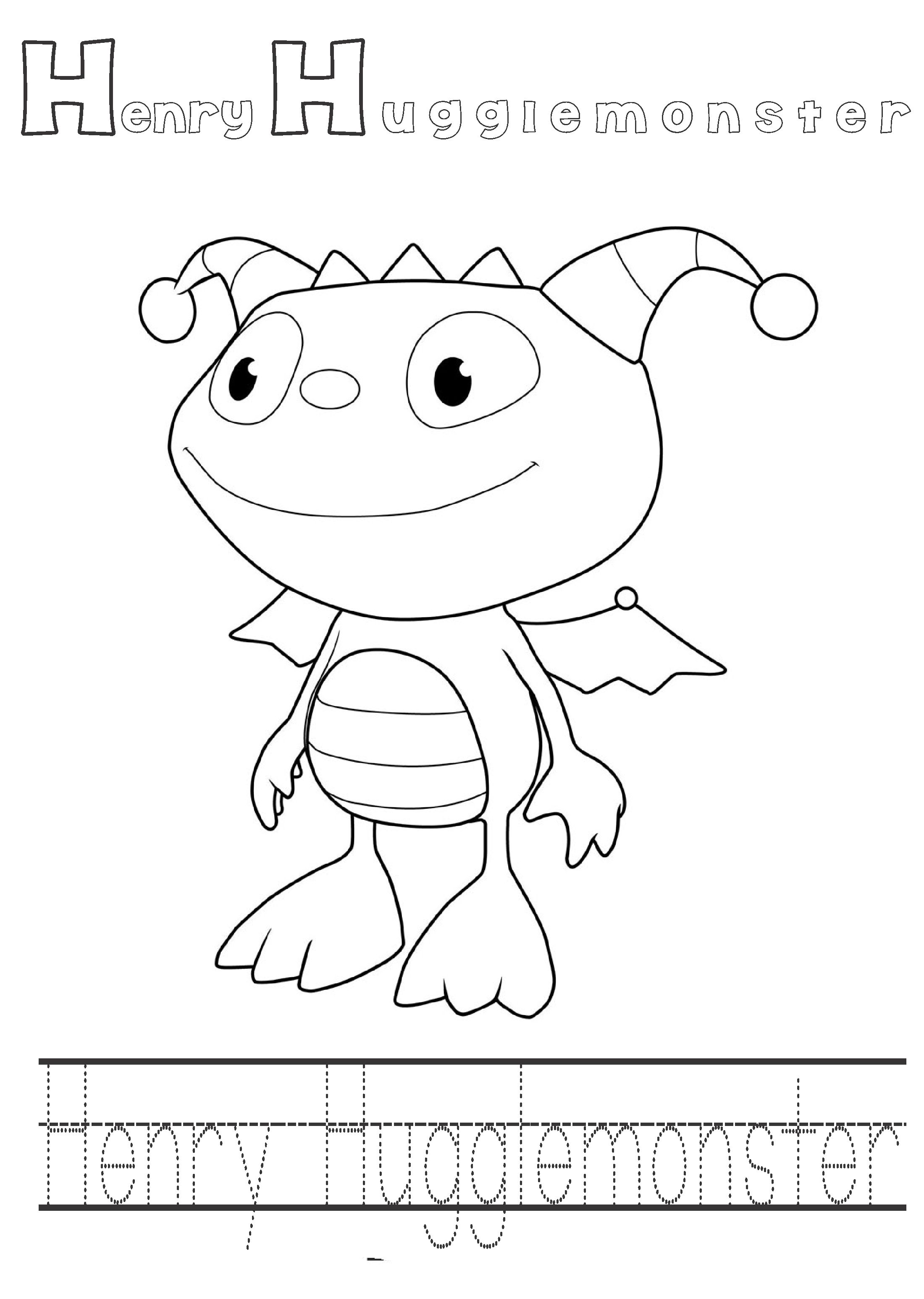 Henry hugglemoster printable coloring pages