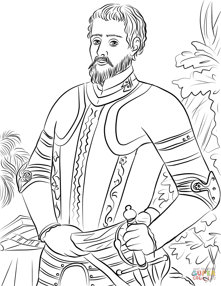 Hernando de soto coloring page free printable coloring pages coloring pages free printable coloring pages printable coloring pages
