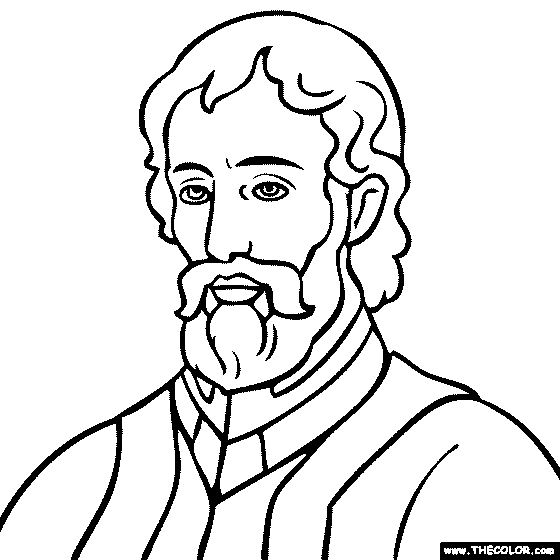Faous historical figure coloring pages