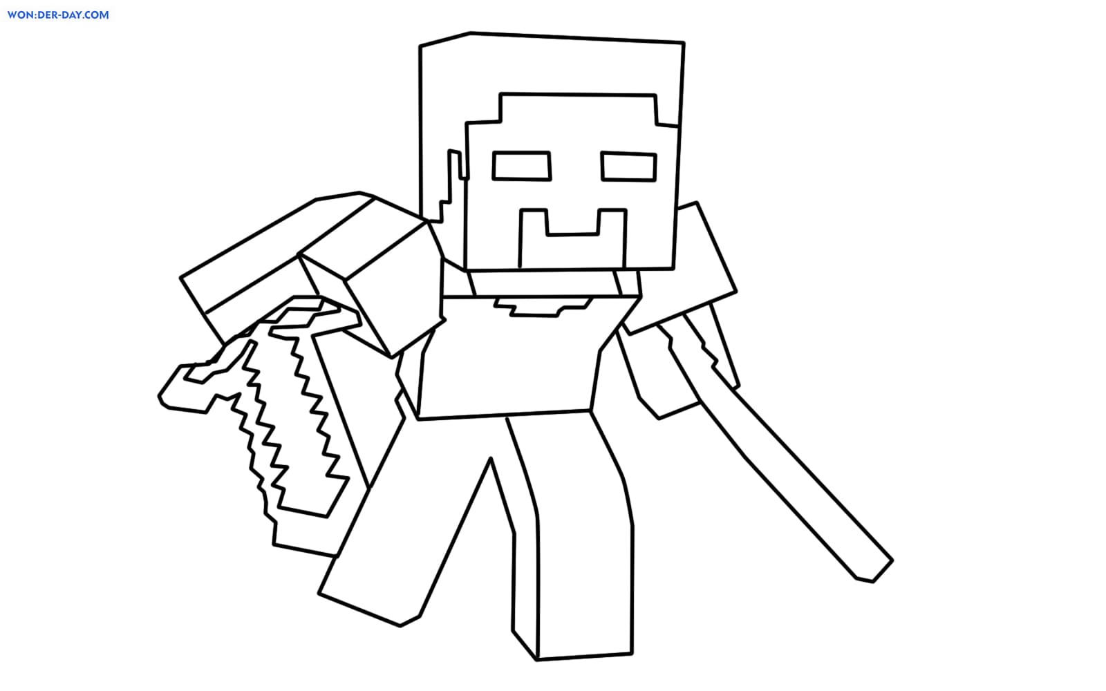 Herobrine minecraft coloring pages wonder day â coloring pages for children and adults