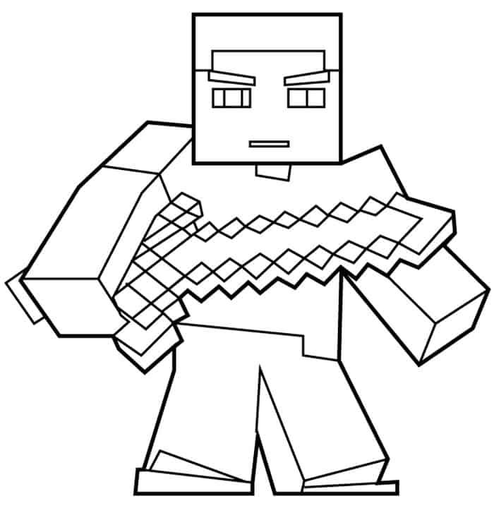 Explore the world of minecraft with herobrine coloring pages
