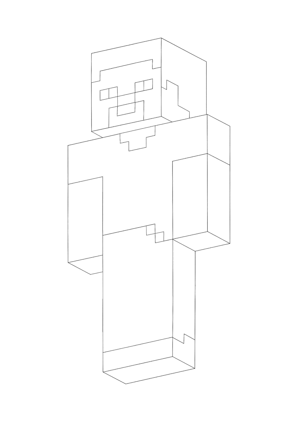 Minecraft herobrine coloring pages