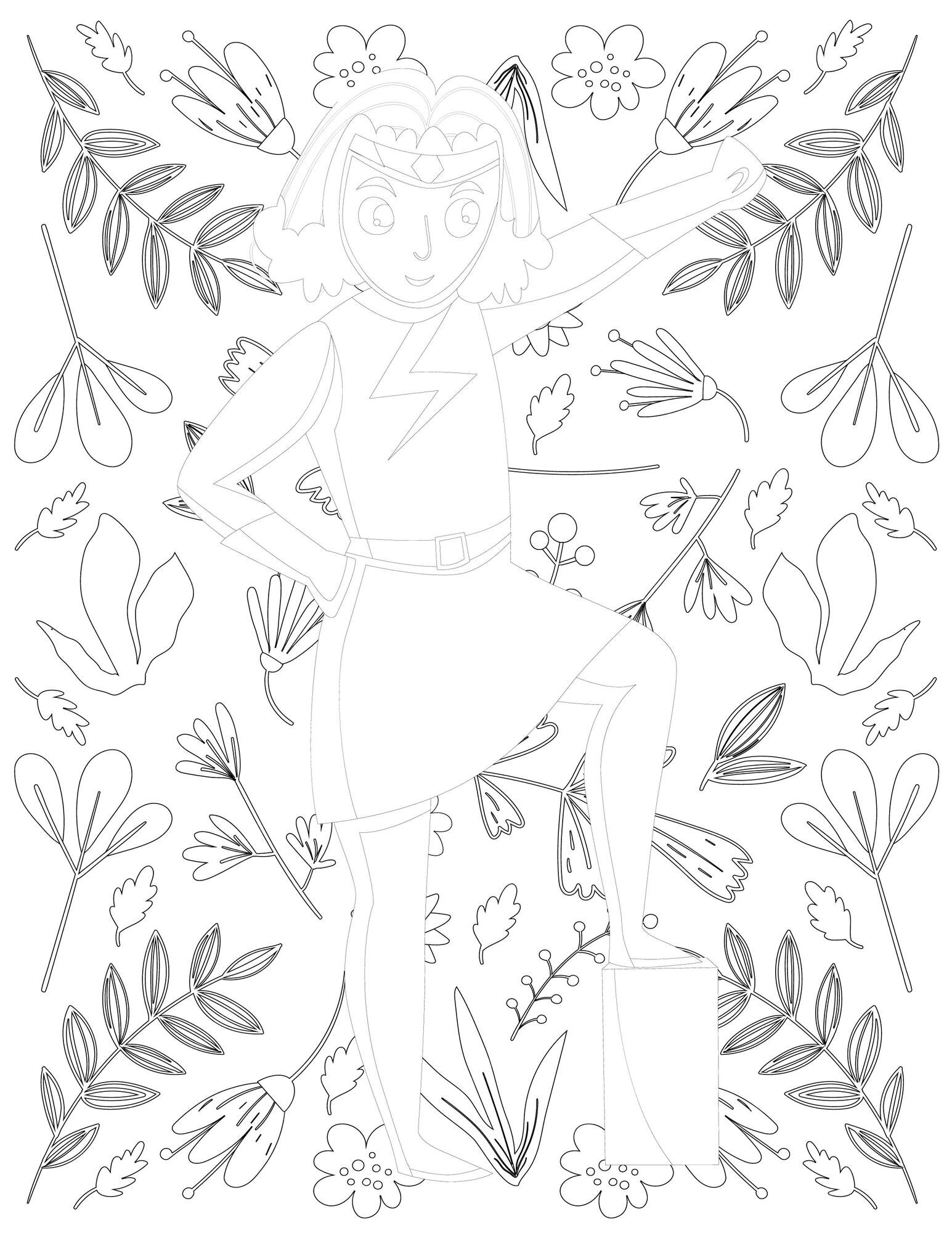 Premium vector superheroes coloring page