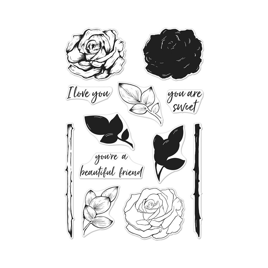 Hero arts color layering clear stamps rose arts crafts sewing