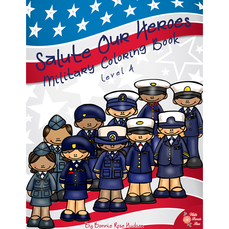 Salute our heroes military coloring book