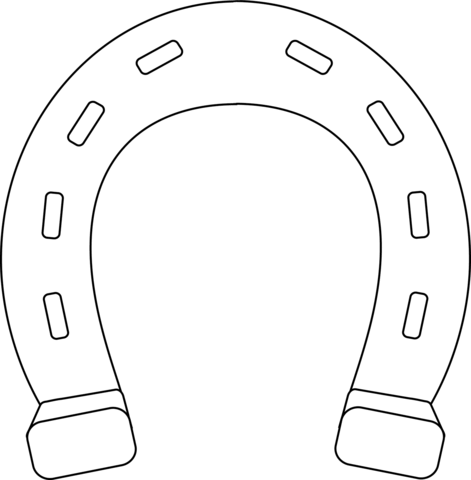 Horseshoe coloring page free printable coloring pages