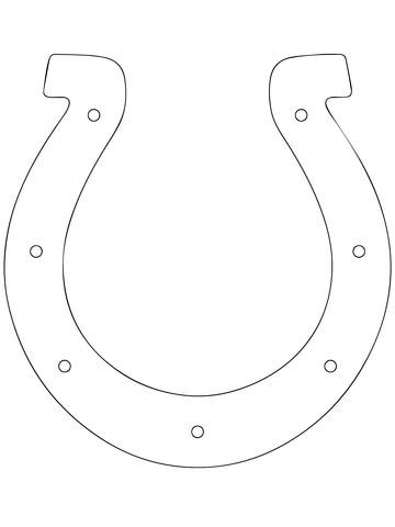 Dibujo de herradura de caballo para colorear dibujos para cowboy crafts horse party western crafts