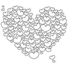 Valentines hearts coloring pages