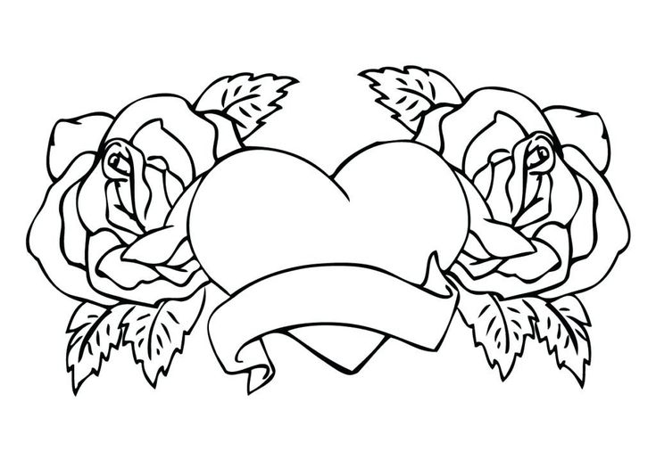 Hearts coloring pages for adults