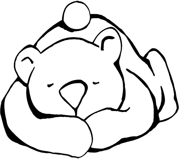 Unleash your creativity with a sleeping bear coloring page