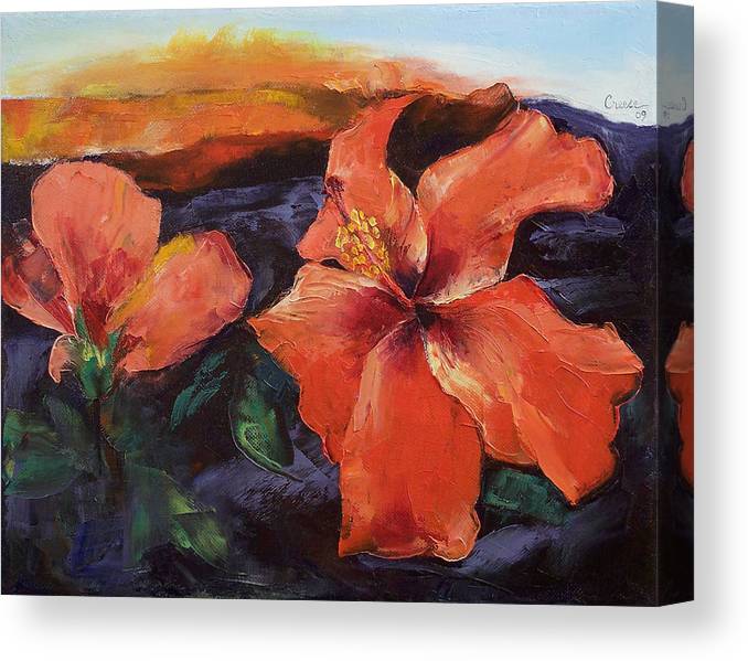 Hibiscus volcano canvas print canvas art by michael creese