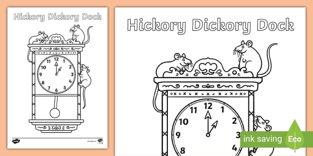 Hickory dickory dock louring page teacher made