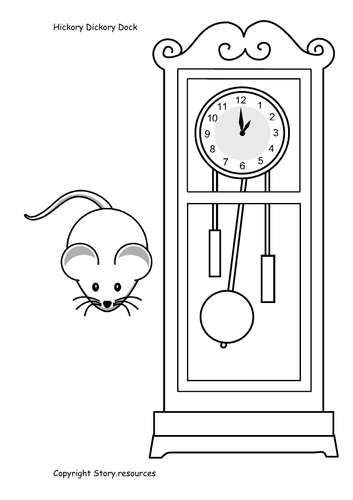 Hickory dickory dock nursery rhyme resource teaching resources