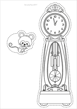 Hickory dickory dock nursery rhyme worksheets and activities by lavinia pop