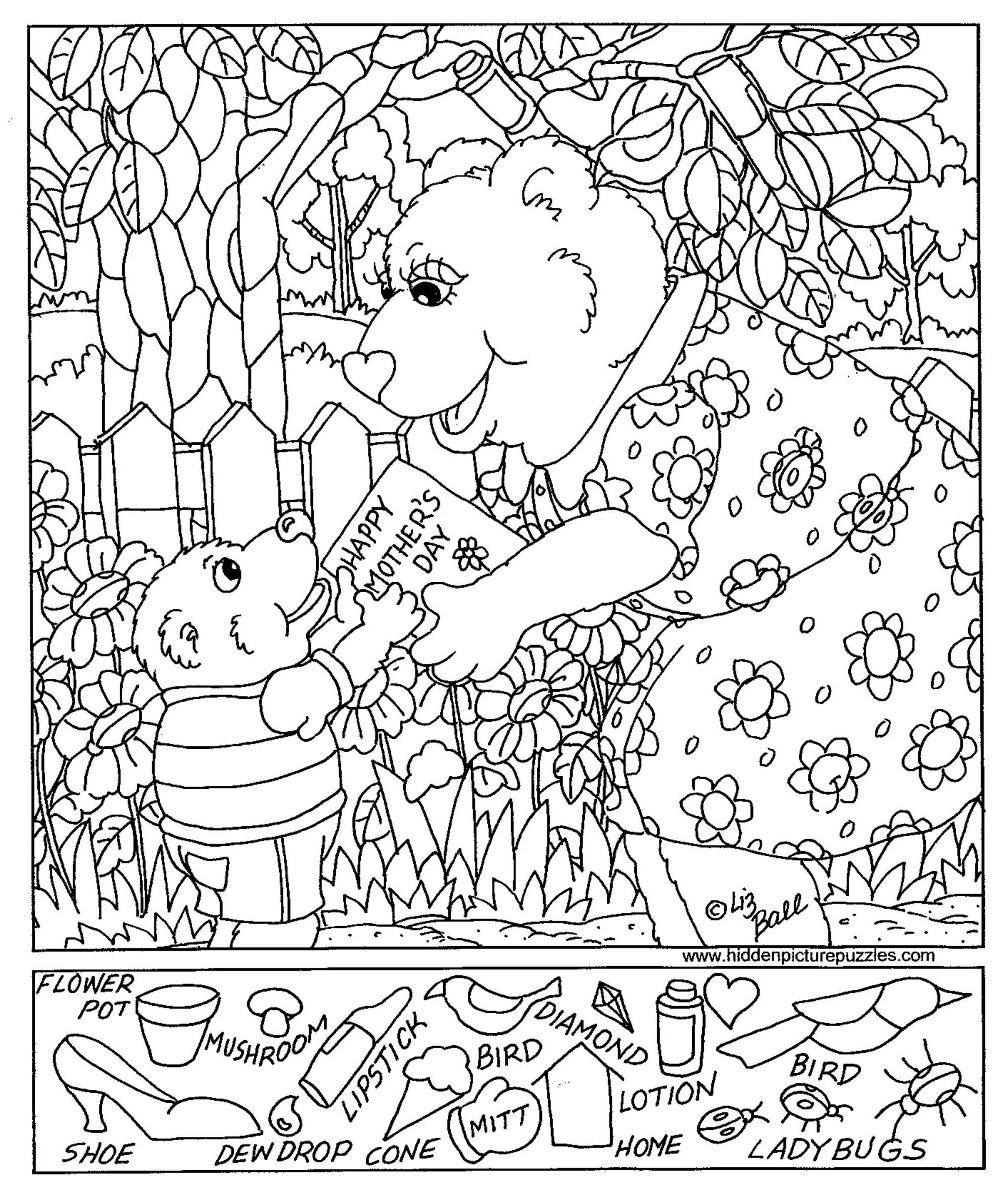 Hidden pictures page