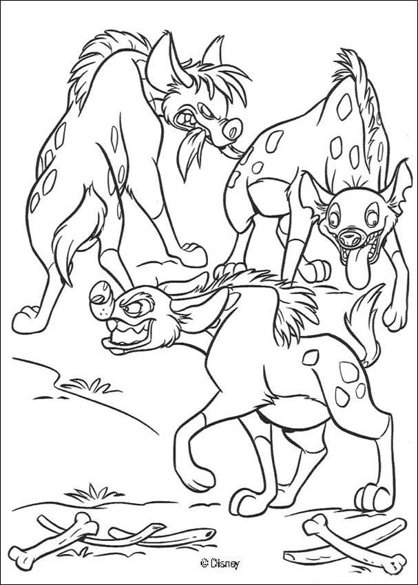 Hyena coloring pages
