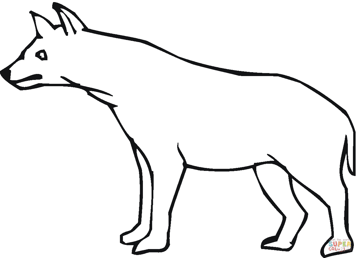 Hyena coloring page free printable coloring pages