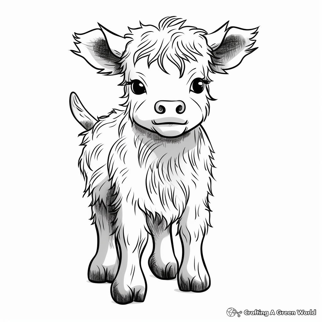 Highland cow coloring pages